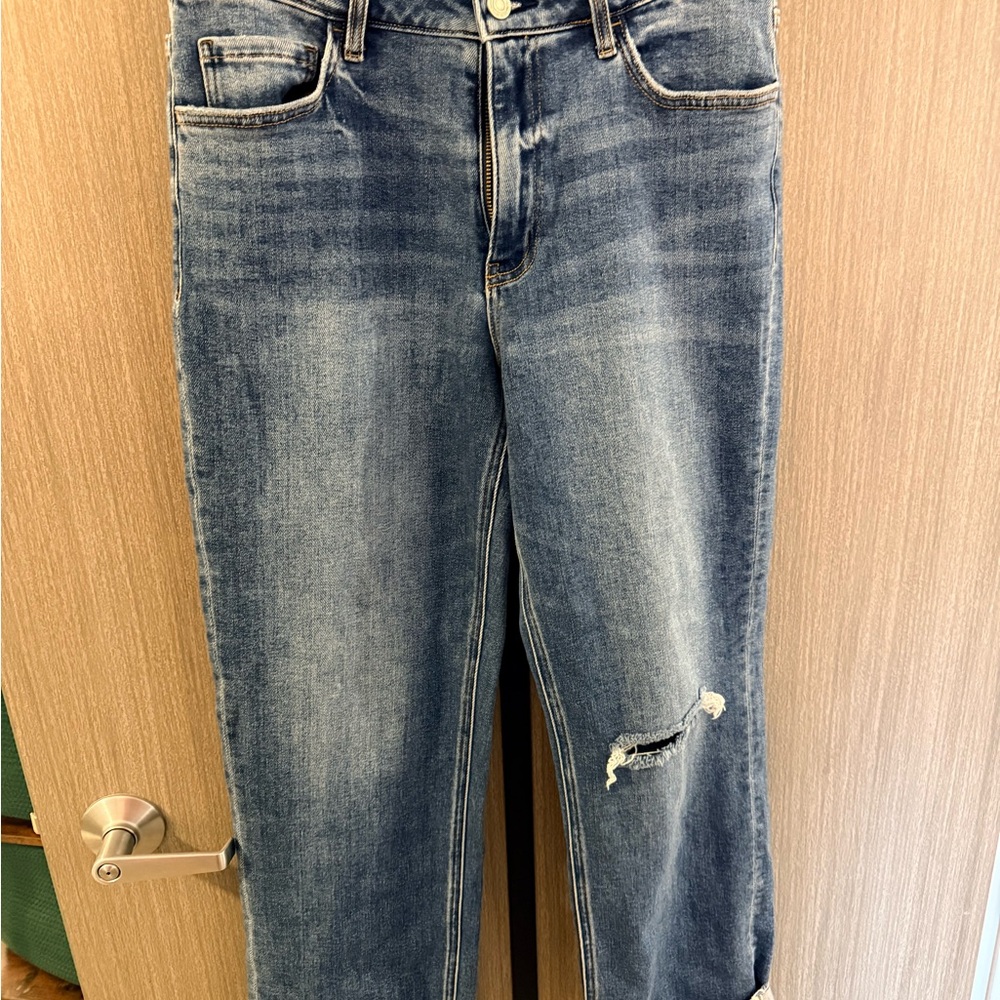 Vervet Distressed Straight Leg Jeans